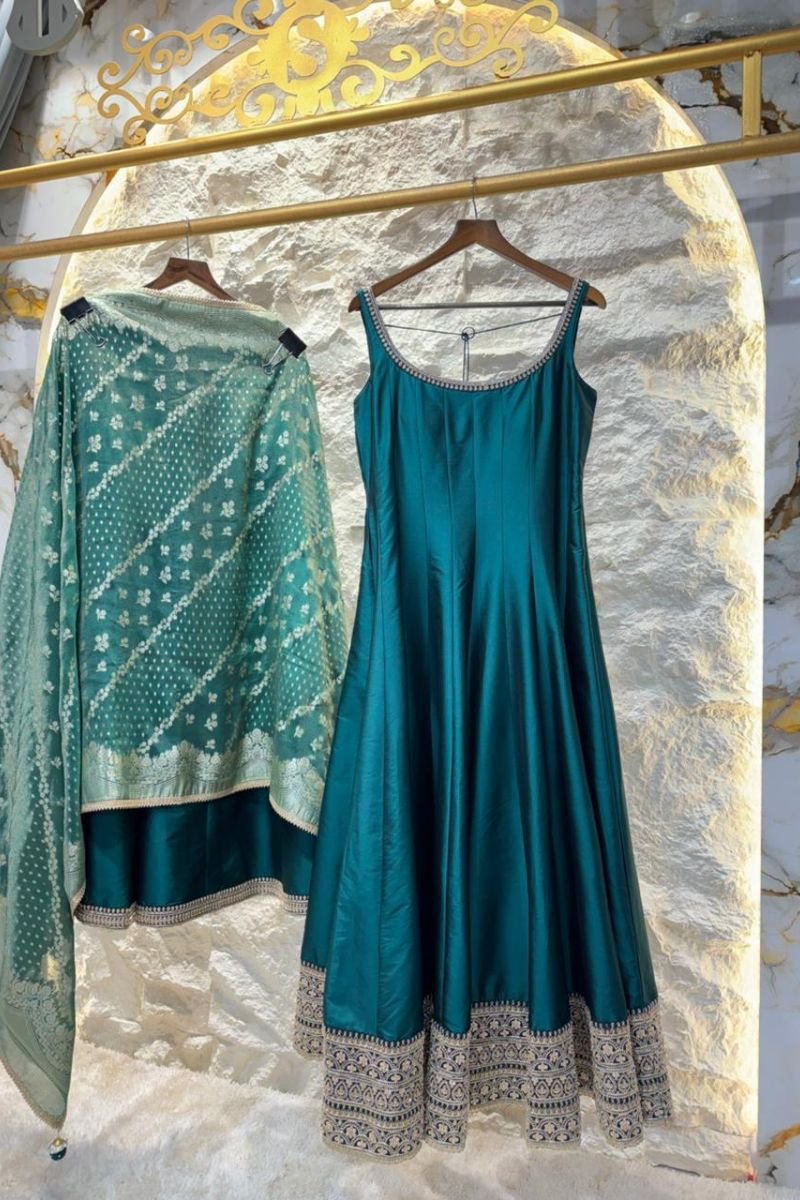 "TEAL GRACE ANARKALI" image 5