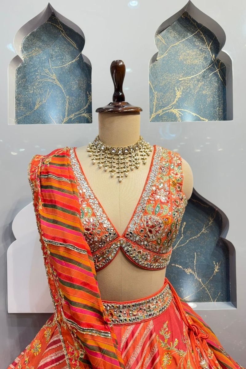 "MULTICOLOUR FESTIVE LEHENGA" image 1