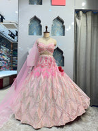 "BLUSH ROYALE EMBELLISHED BRIDAL LEHENGA" image 0