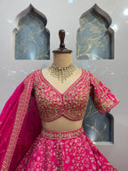 "RANI PINK ROYAL HERITAGE LEHENGA" image 1
