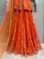 "SUNSET EMBER PEPLUM INDO-WESTERN" image 3