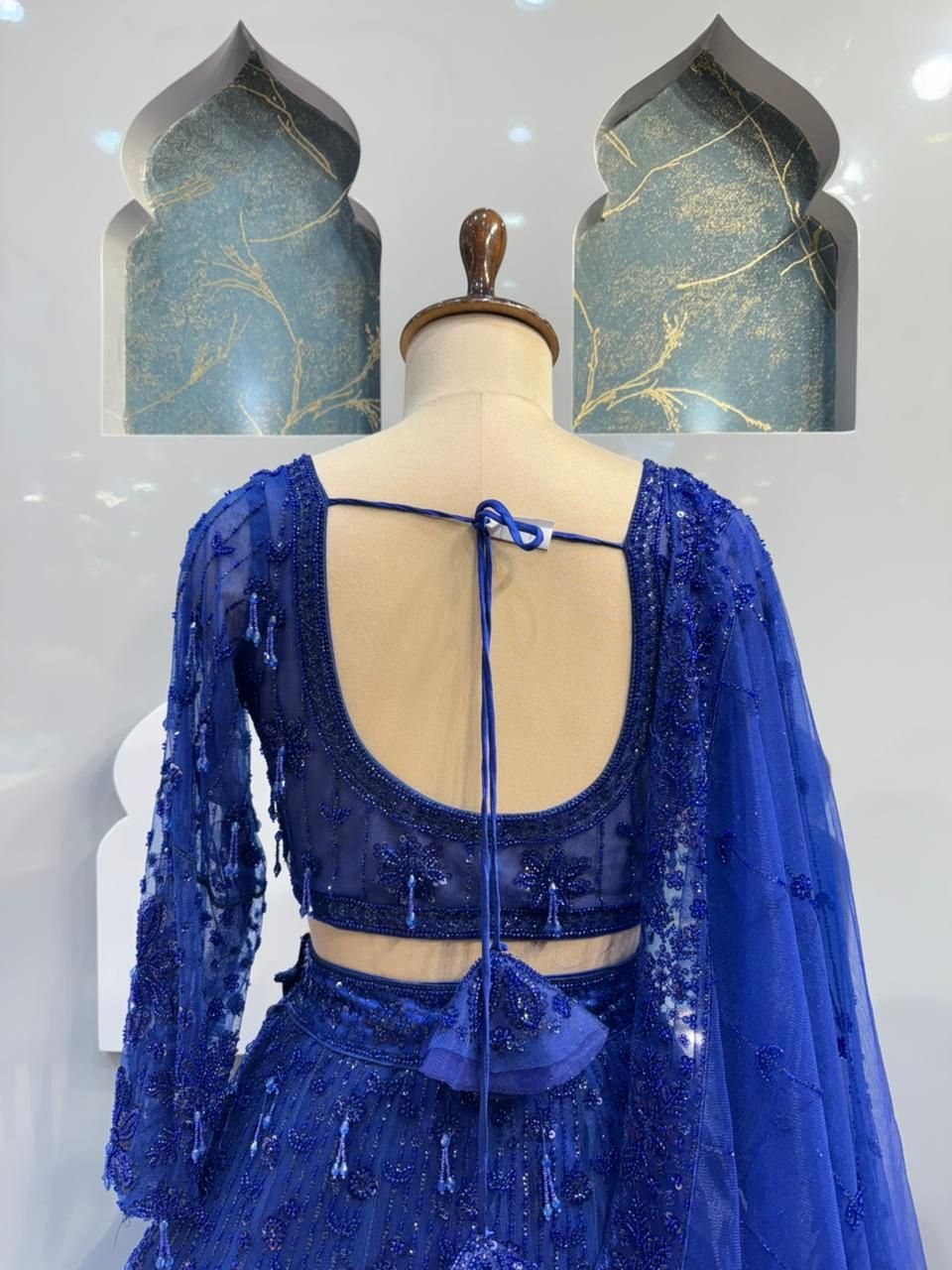 "MIDNIGHT BLUE REGAL LEHENGA" image 5