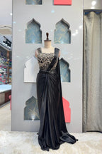 "MIDNIGHT NOIR DRAPE SAREE" image 0