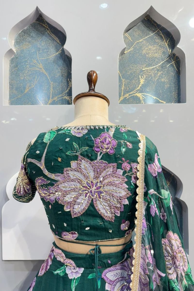 "BLOOM PRINT LEHENGA" image 5