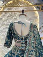 "REGAL TEA GREEN LEHENGA" image 5