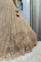 "CHAMPAGNE GOLD ROYAL RADIANCE LEHENGA" image 3