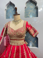 "ROYAL SCARLET BRIDAL LEHENGA" image 2