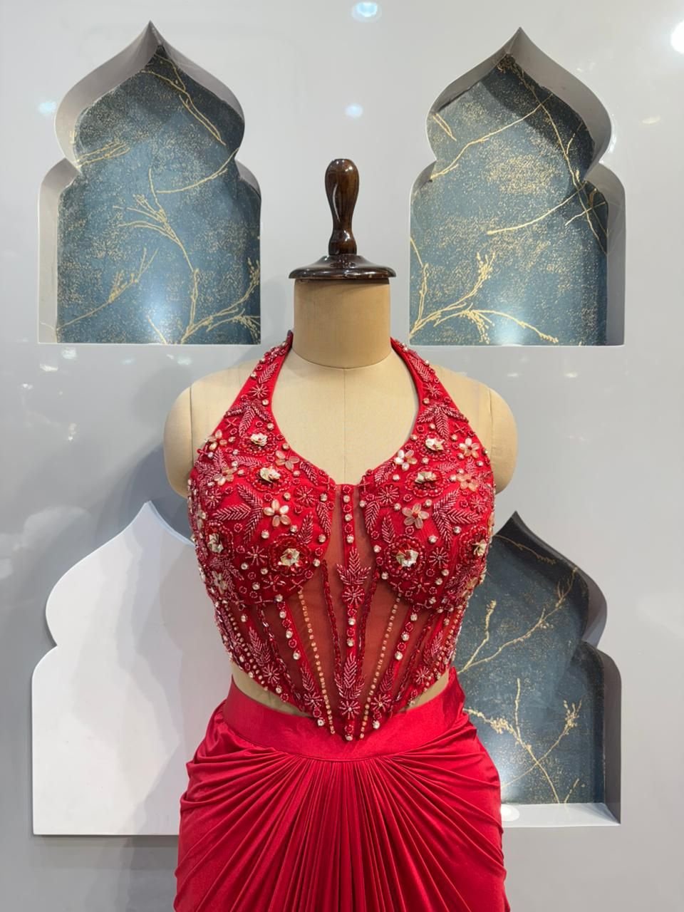 "CRIMSON DIVA INDO-WESTERN" image 1