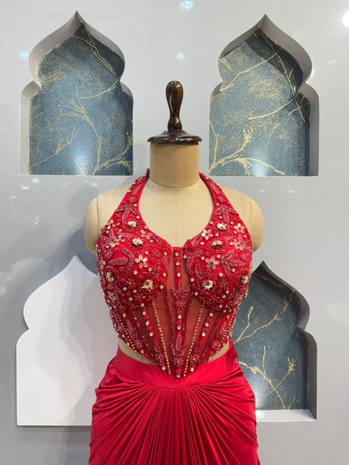 "CRIMSON DIVA INDO-WESTERN" image 1