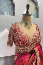 "ROSEWOOD FLORAL EMBELLISHED SAREE" image 3