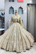 "GOLDEN HEIRLOOM JACKET LEHENGA" image 0