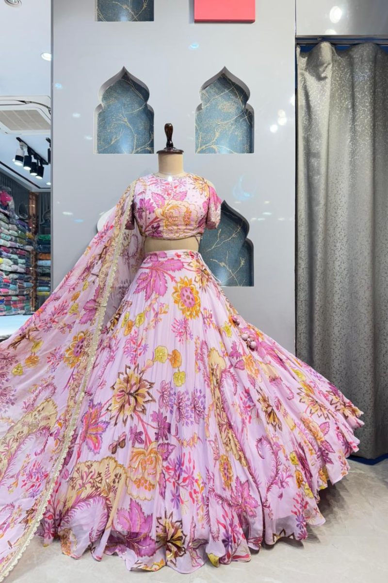 "ROSE BLOOM LEHENGA" image 0