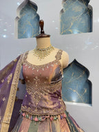 "ROYAL LAVENDER OMBRE LEHENGA" image 2