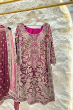 "ROYAL WINE EMBROIDERED SUIT" image 3