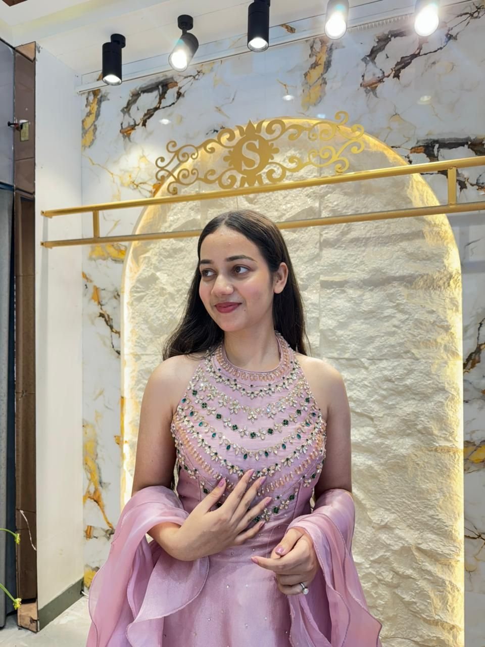 "BLUSH BLOSSOM EMBELLISHED SHARARA" image 2