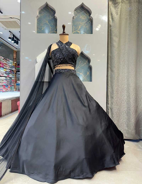 BLACK LEHENGA image 1