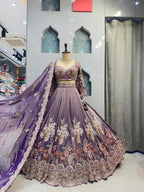 "ROYAL TWILIGHT GARDEN EMBROIDERED LEHENGA" image 0