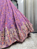 "LAVENDER ROYALE EMBROIDERED LEHENGA" image 3