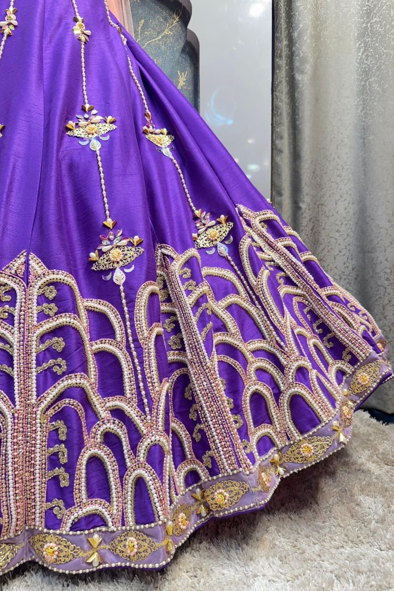 "ROYAL PURPLE DESIGNER LEHENGA" image 3