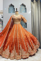 "PEACH ROYALE LEHENGA" image 4