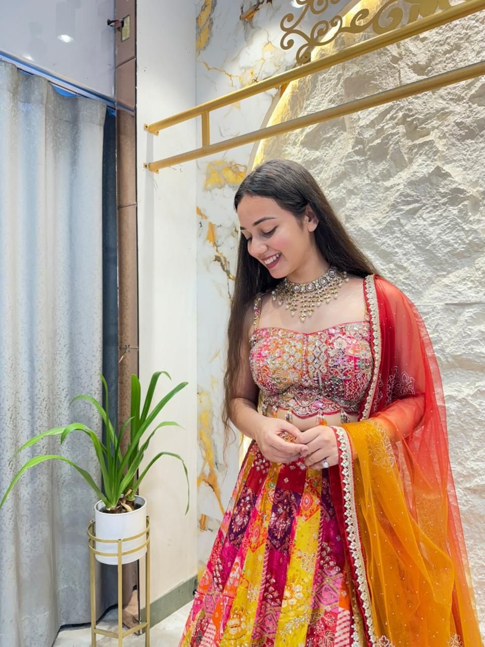 "SUNSHINE ROYALE PRINTED LEHENGA" image 2