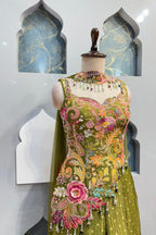 "MEHENDI GREEN FLORAL SHARARA" image 2