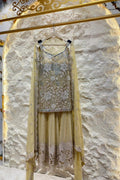 "GOLDEN GLOW HEAVILY SHARARA SUIT" image 0