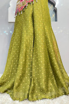 "MEHENDI GREEN FLORAL SHARARA" image 3