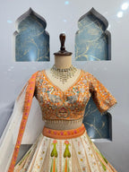 "PEACH GARDEN ROYALE LEHENGA" image 1