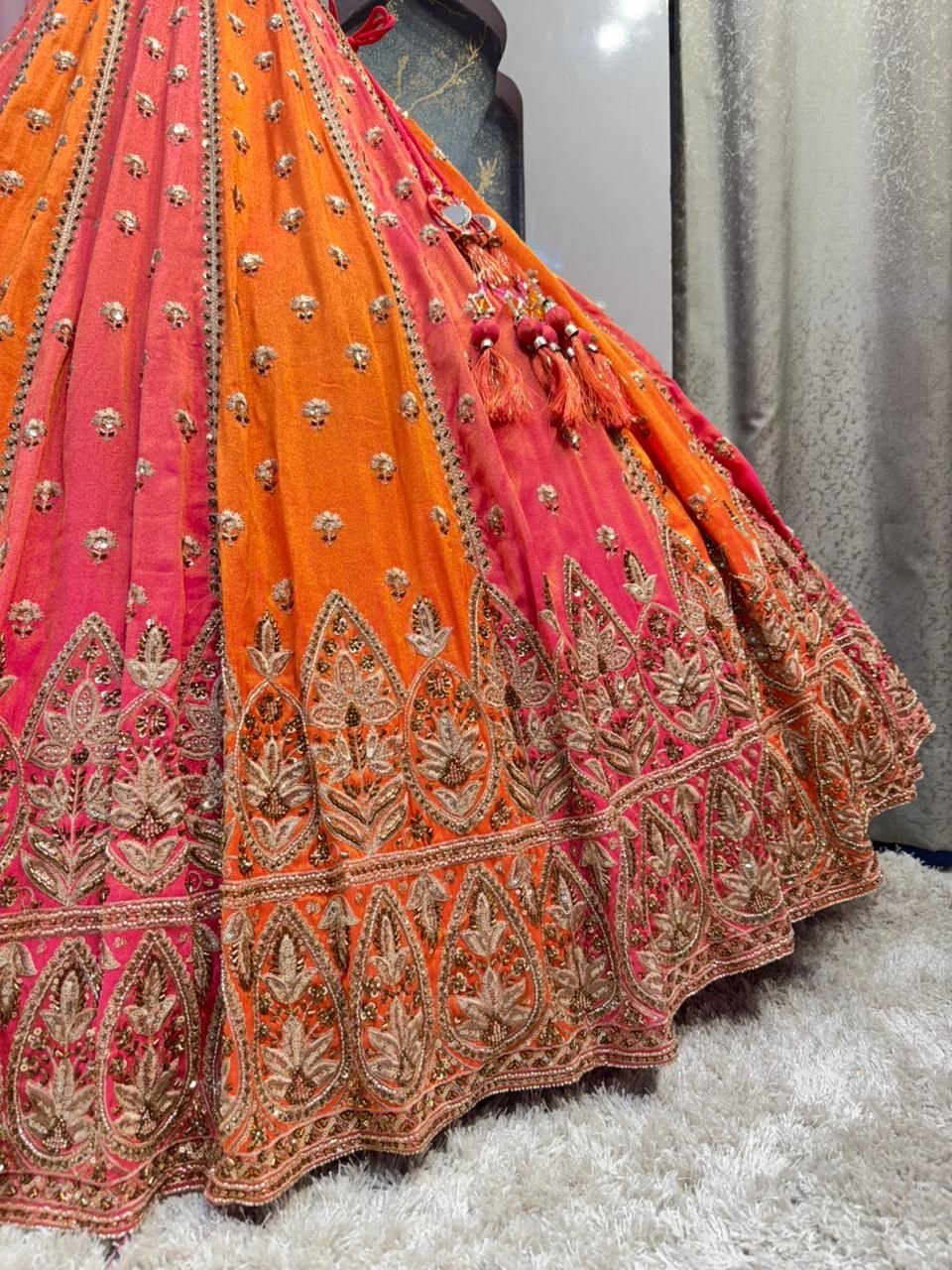 "SUNSET BLOOM LEHENGA" image 3