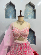 "BLUSH ROYALE EMBELLISHED BRIDAL LEHENGA" image 1