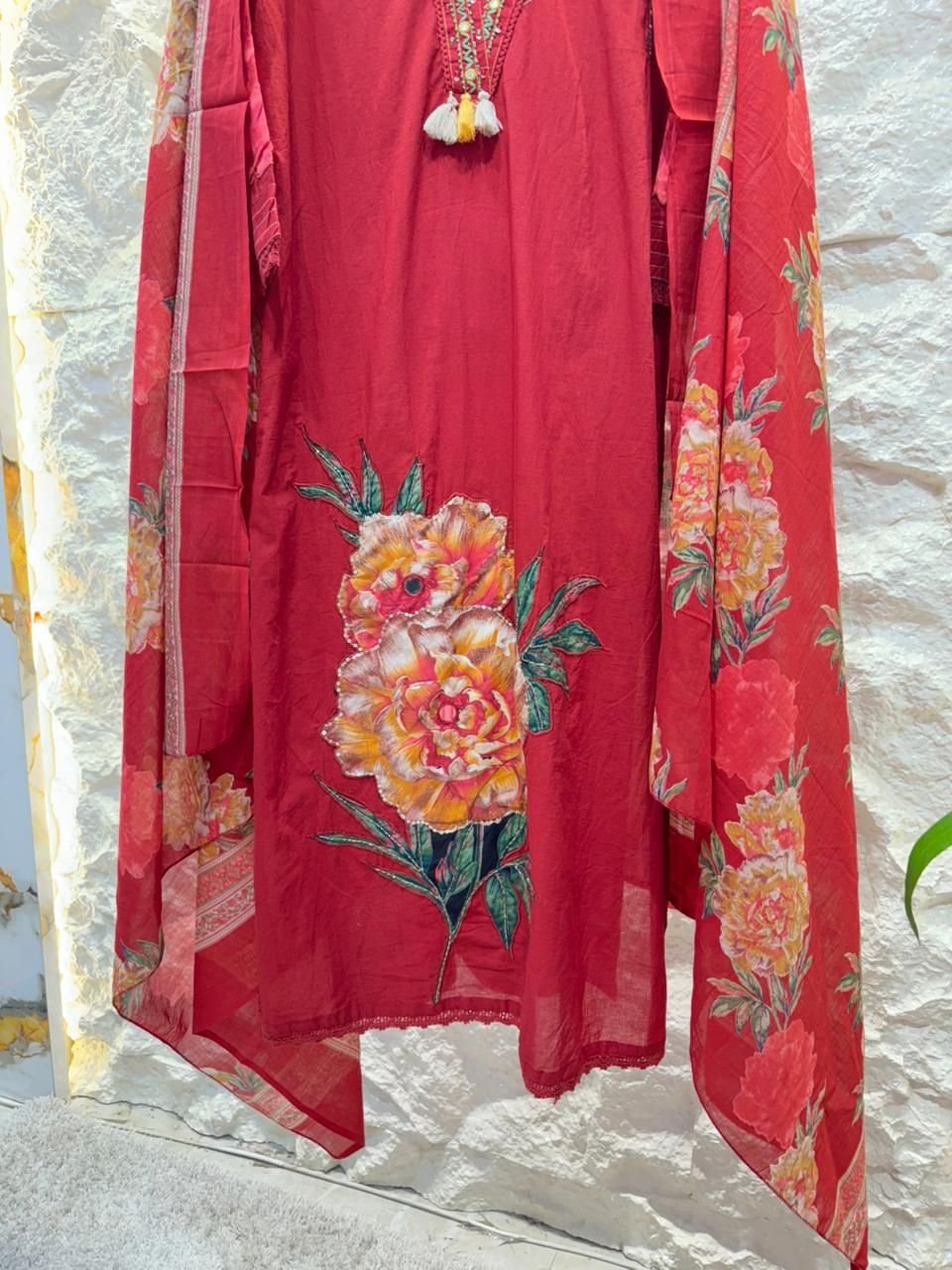 "CRIMSON BLOOM DESIGNER SUIT" image 3