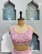 "BLUSH PINK DRAPED INDO WESTERN" image 2