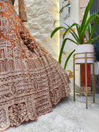 "ROYAL RUST HERITAGE LEHENGA" image 5