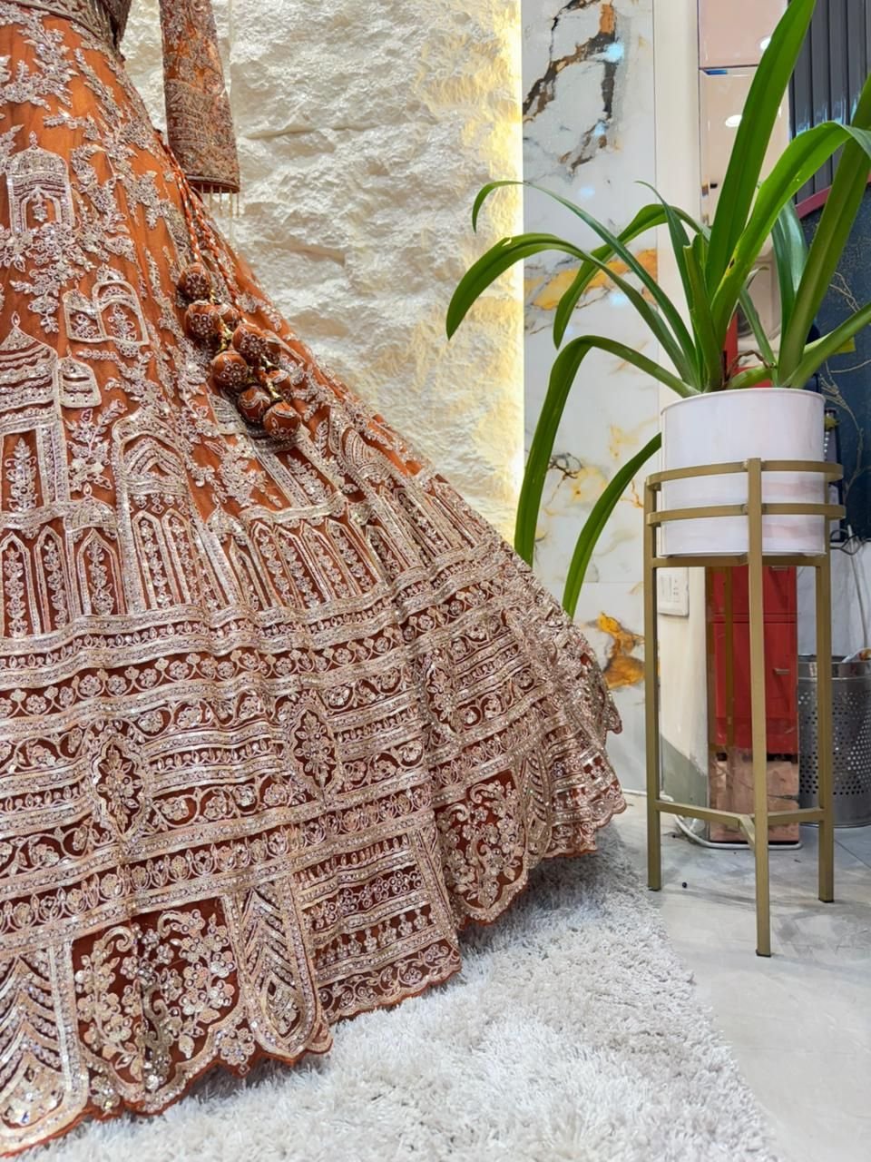 "ROYAL RUST HERITAGE LEHENGA" image 5