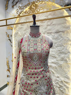 "IVORY GOLD HERITAGE GARARAWITH PINK ACCENTS" image 1