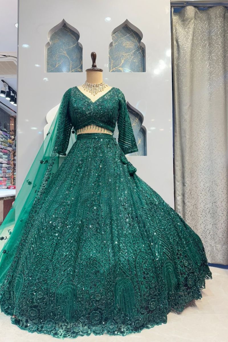 "EMERALD LUXE LEHENGA" image 4