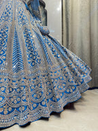"ROYAL SAPPHIRE ELEGANCE LEHENGA" image 3