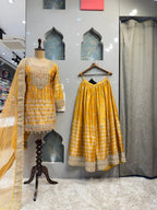 "SUNLIT MUSTARD EMBROIDERED SHARARA" image 3