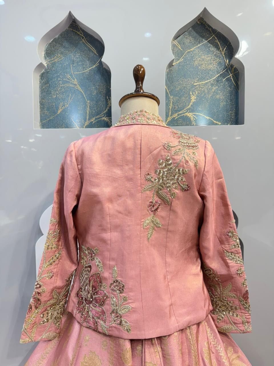 "BLUSH ROYALE JACKET LEHENGA" image 5