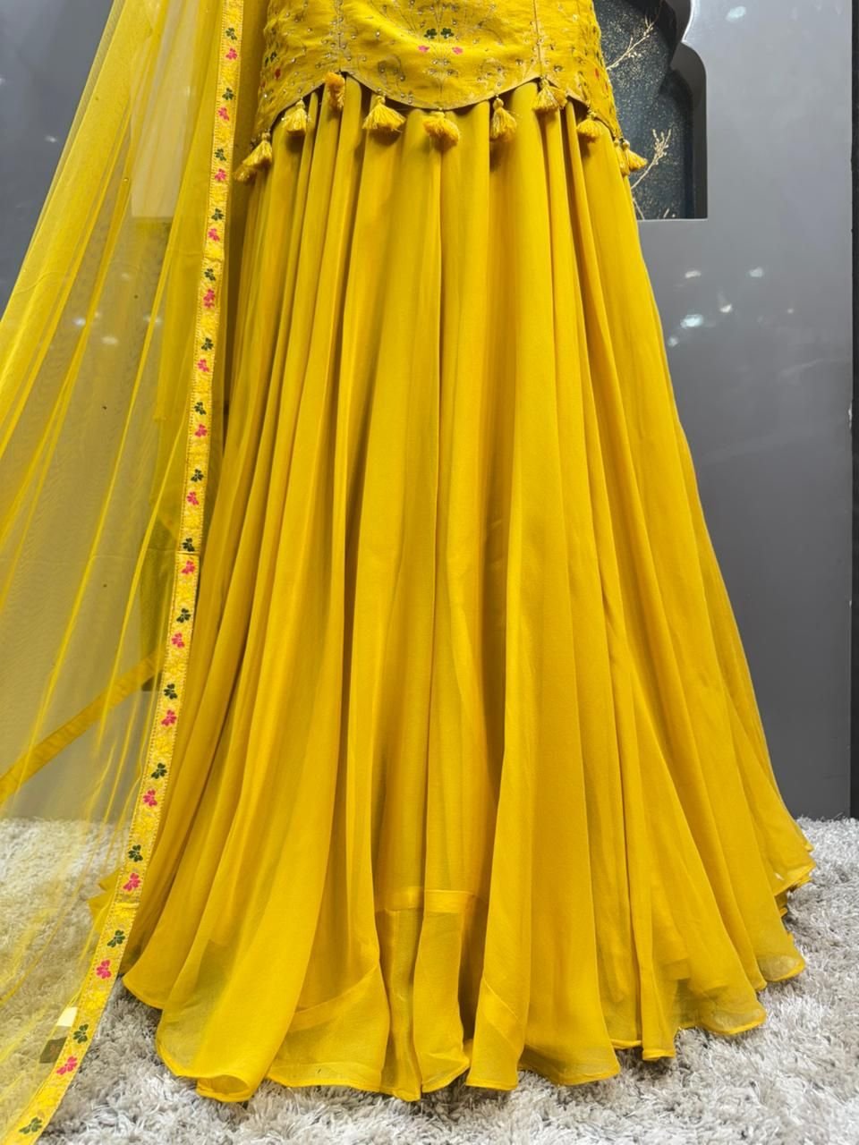 "MUSTARD BLOOM DESIGNER SHARARA" image 4