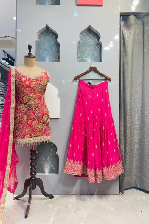 "REGAL PAISLEY BLOOM SHARARA" image 0