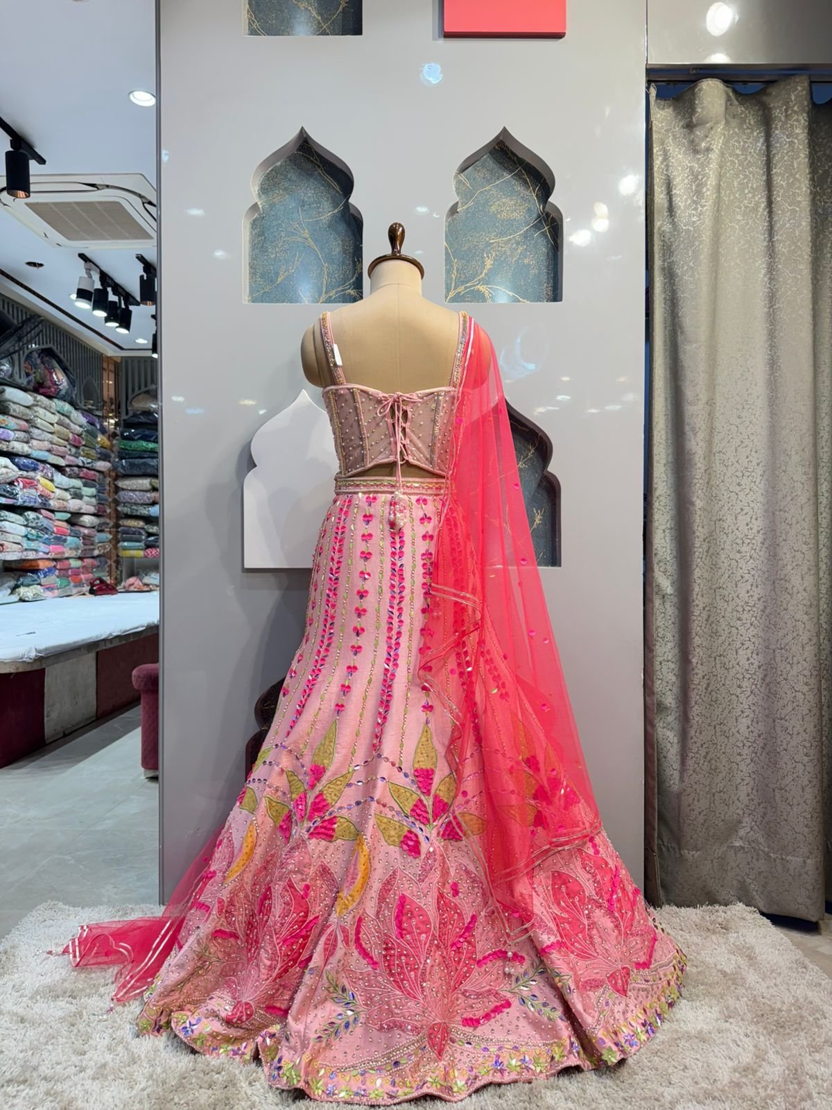 " BLUSH PINK FLORAL EMBROIDERED MERMAID" image 4