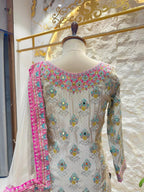 "SHEESH MAHAL PINK SHARARA" image 4
