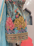 "SKY PETALS EMBROIDERED SHARARA" image 2