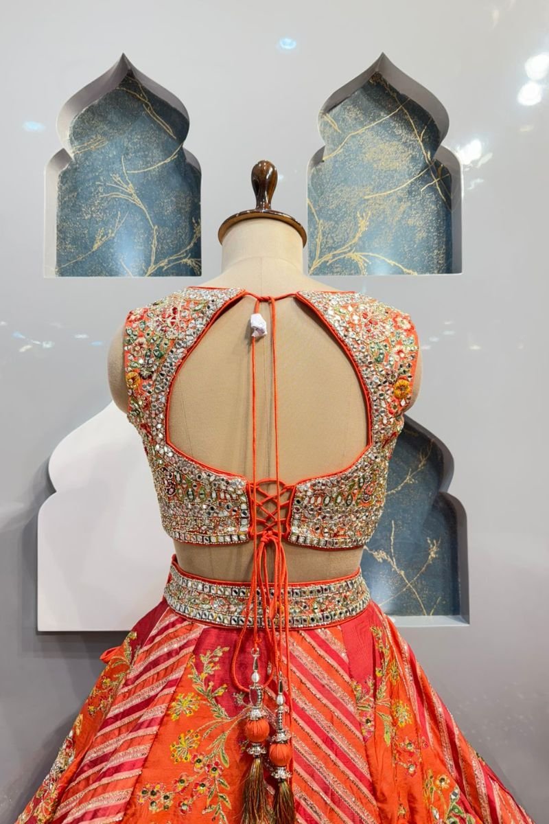 "MULTICOLOUR FESTIVE LEHENGA" image 7