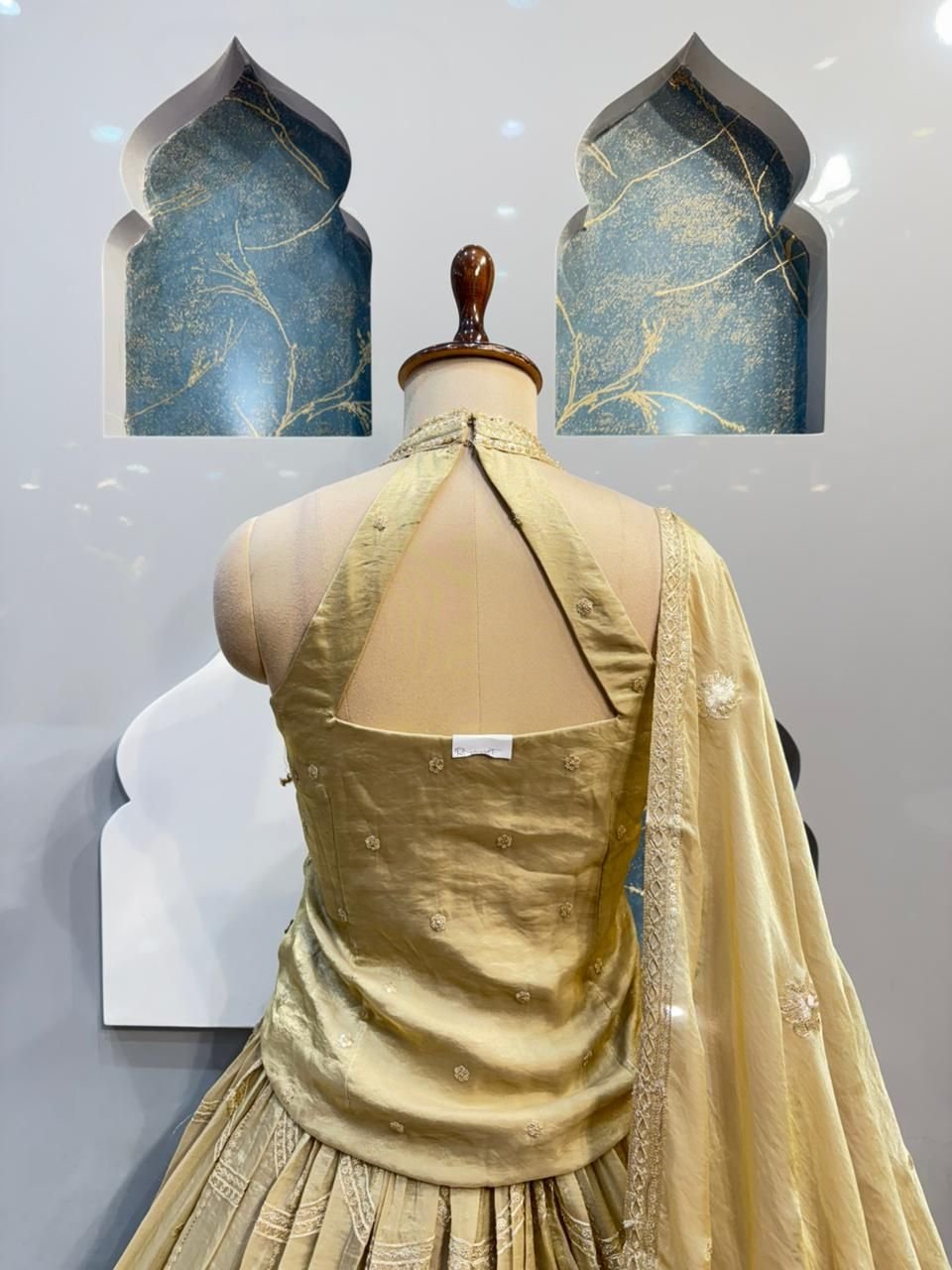 "IVORY REGAL EMBROIDERED LEHENGA" image 4