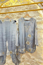 "CELESTIAL FROST EMBROIDERED SUIT" image 5