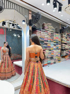 "SUNSET CARNIVAL MIRROR WORK LEHENGA" image 5