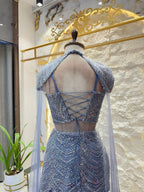 "MIDNIGHT BLUE CRYSTAL EMBELLISHED MERMAID" image 4